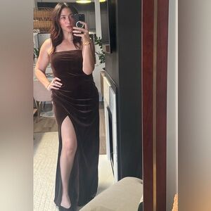 NWT BHLDN brown velvet dress